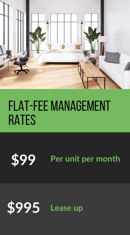 Flat rate property management fees for Michigan property management company